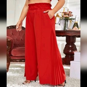 SHEIN X Diandra Pleated Wide Leg Pants